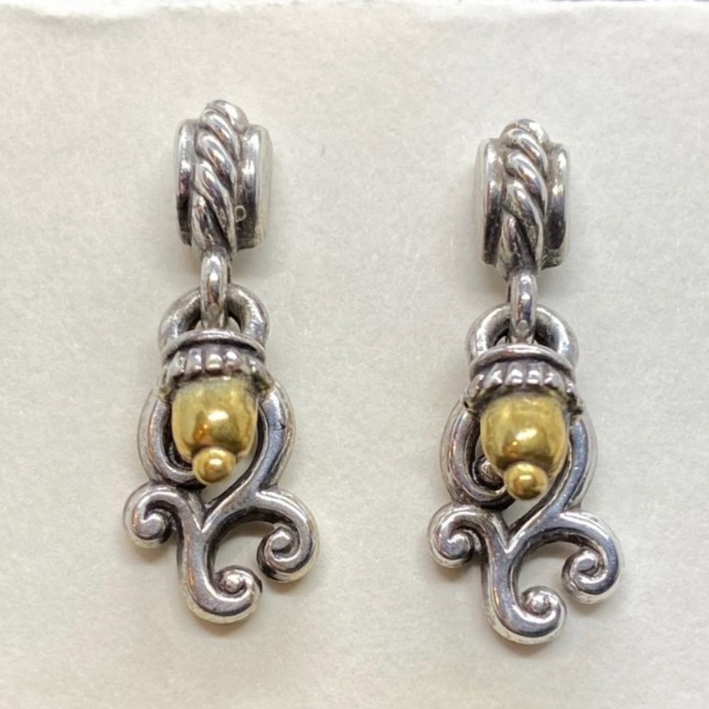 Brighton Two Tone Multi Layer Dangle Post Earrings - image 2